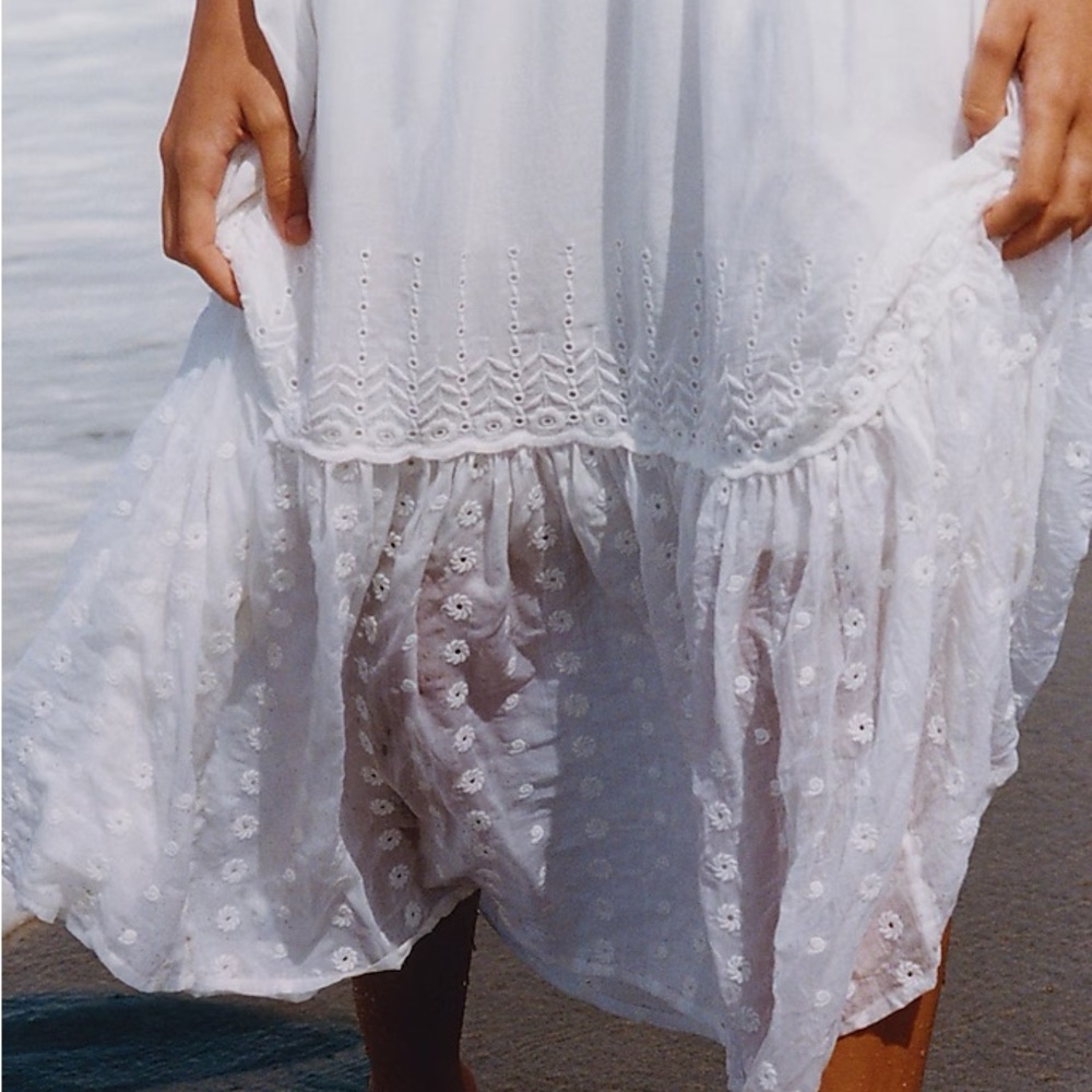 NWT J.Crew White Embroidered Sorento Dress - Picture 9 of 12